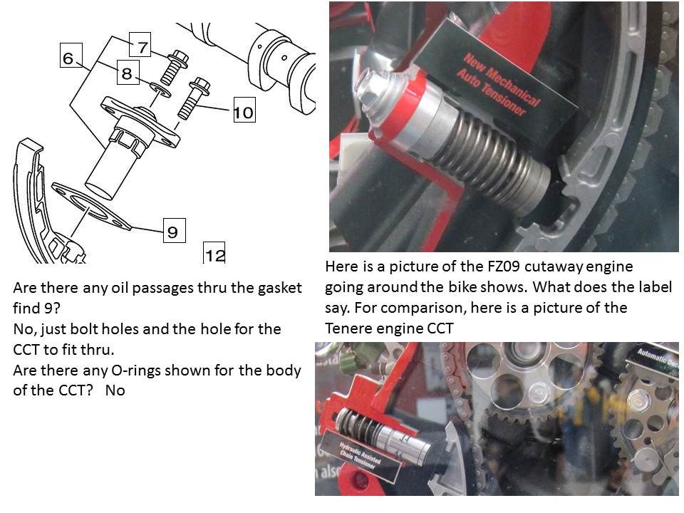 That chirping cam chain tensioner....... Yamaha FZ09 Forum
